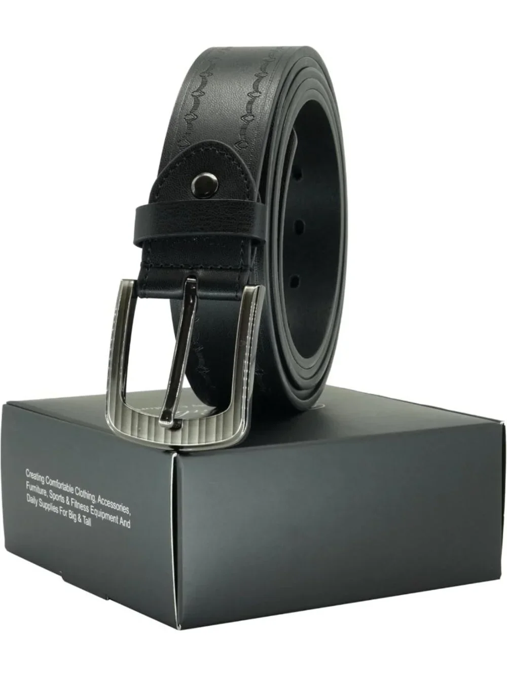 Stylish Big & Tall Men's Leather Belts for Dress & Jeans, Sizes 36-82 IN